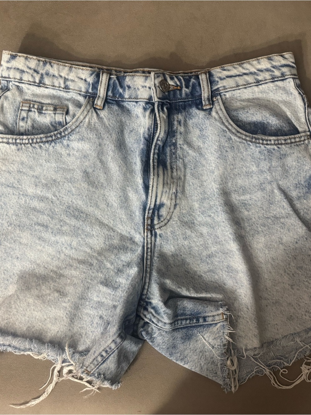 Zara Light Wash Blue Jean Shorts